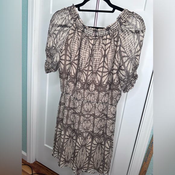 GLAM Medium butterfly print dress 100% silk made in usa - Picture 6 of 6